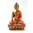Shakyamuni Buddha színes rezin szobor - 26 cm