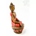 Shakyamuni Buddha színes rezin szobor - 26 cm