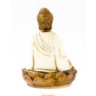 Amitabha Buddha lótuszon színes rezin szobor - 14 cm