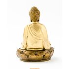 Amitabha Buddha lótuszon színes rezin szobor - 14 cm
