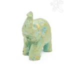 Elefánt színes rezin szobor - 6,5 cm