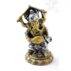 Ganesha színes rezin szobor - 13 cm