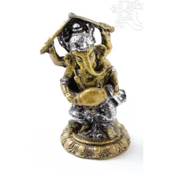 Ganesha színes rezin szobor - 13 cm