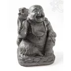 Nevető Buddha láva kő szobor - 30cm