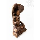 Shiva kobrával fa faragott szobor - 40 cm