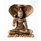 Shiva Kobrával fa faragott szobor - 30 cm