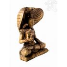 Shiva Kobrával fa faragott szobor - 30 cm