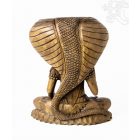 Shiva Kobrával fa faragott szobor - 30 cm