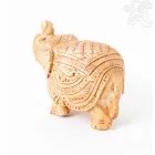 Elefánt gyanta szobor - csont színű, 6 cm