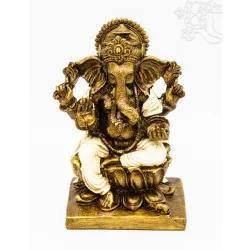 Ganesha színes rezin szobor - 17 cm
