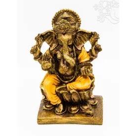 Ganesha színes rezin szobor - 16 cm