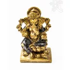 Ganesha színes rezin szobor - 17 cm