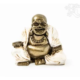 Nevető Buddha színes rezin szobor - 7 cm