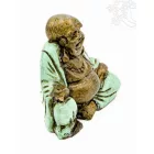 Nevető Buddha színes rezin szobor - 7 cm