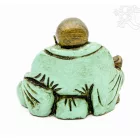 Nevető Buddha színes rezin szobor - 7 cm