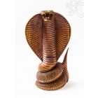 Kobra fa faragott szobor - 30 cm