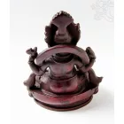 Ganesha, vörös színű rezin szobor - 20,5 cm