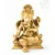 Ganesha trónon, csont színű rezin szobor - 11 cm