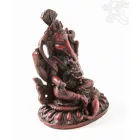 Ganesha, vörös színű rezin szobor - 12,5 cm