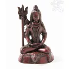 Shiva, vörös színű, rezin szobor - 13,5 cm