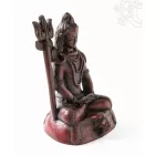 Shiva, vörös színű, rezin szobor - 13,5 cm