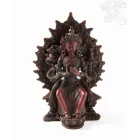 Maitreya Buddha szobor rezin vörös színű - 14 cm