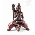 Shiva, vörös színű, rezin szobor - 18 cm