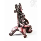 Shiva, vörös színű, rezin szobor - 18 cm