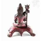 Shiva, vörös színű, rezin szobor - 18 cm