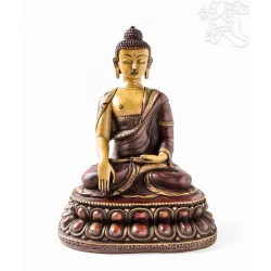 Shakyamuni Buddha rezin szobor vörös-csont színű - 32 cm