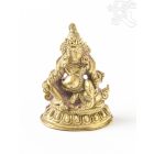 Zambala réz szobor, matt sárga - 5,5 cm