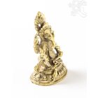 Ganesha réz szobor, matt sárga - 6,5 cm