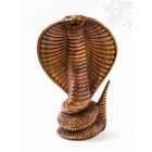 Kobra fa faragott szobor - 20 cm
