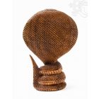 Kobra fa faragott szobor - 20 cm