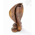 Kobra fa faragott szobor - 20 cm