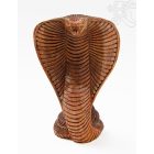 Kobra fa faragott szobor - 20 cm