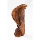 Kobra fa faragott szobor - 20 cm