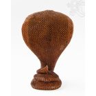 Kobra fa faragott szobor - 20 cm