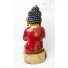 Gondolkodó Buddha fa faragott, festett szobor - 60 cm