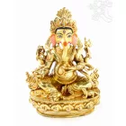 Ganesha teljesen aranyozott szobor különlegesség - 21 cm - szerencse
