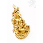 Ganesha teljesen aranyozott szobor különlegesség - 21 cm - szerencse