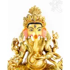 Ganesha teljesen aranyozott szobor különlegesség - 21 cm - szerencse