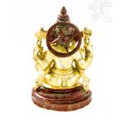 Ganesha réz szobor, arany-vörös - 27 cm