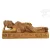 Fekvő Buddha csont színű rezin szobor - 11 cm