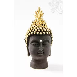 Buddha fej szobor, rezin - 13 cm