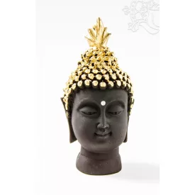 Buddha fej szobor, rezin - 13 cm