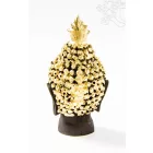 Buddha fej szobor, rezin - 13 cm