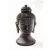 Buddha fej szobor, rezin, fekete - 11 cm