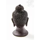 Buddha fej szobor, rezin, fekete - 11 cm