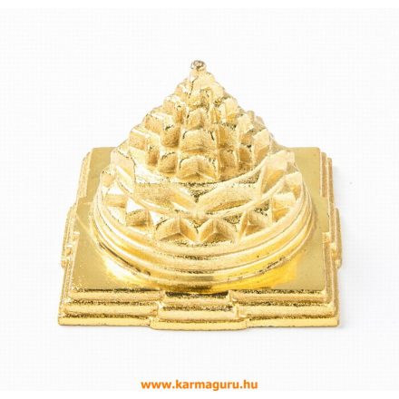 Meru csakra (Srí yantra) réz szobor, prémium minőség - 6 cm
